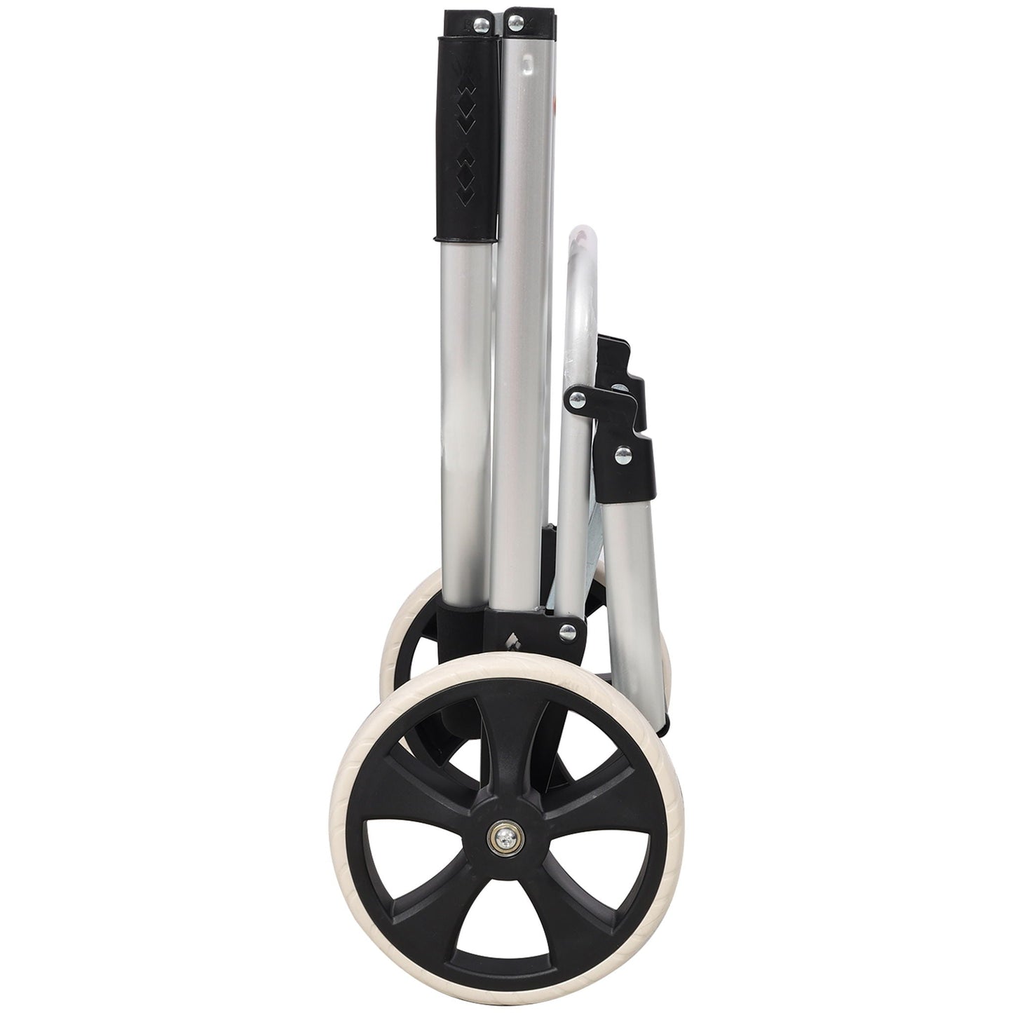 Foldable Shopping Trolley With Wheels And Removable Waterproof Bag - Black