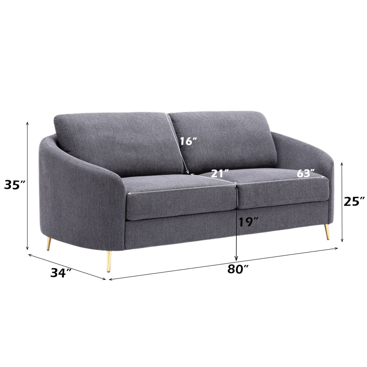 Sofa - Gray - Linen