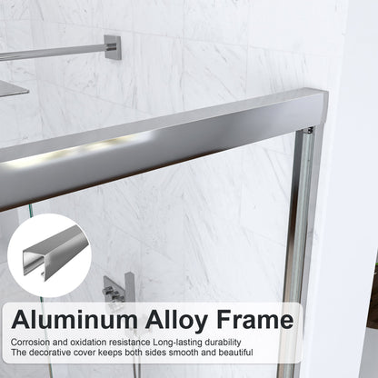 Semi-Frameless Double Sliding Shower Door