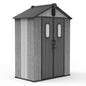 5x3FT Outdoor Resin Storage Shed with Transparent Windows & Louvered Vents
