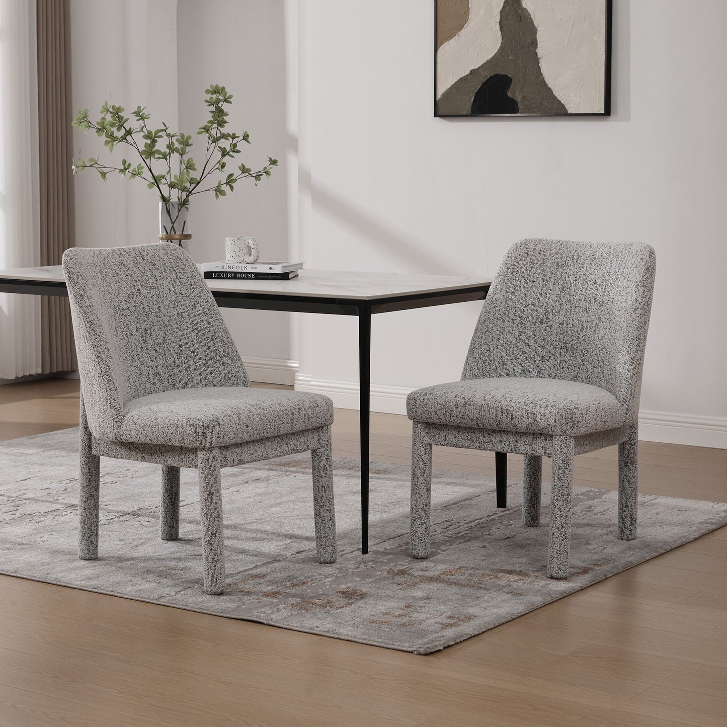 Wide Minimalist Dining Chair