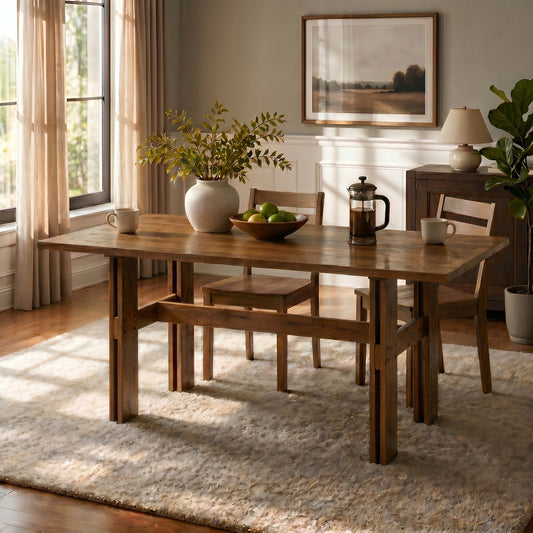 Modern Wooden Dining Table for 4 to 6 People