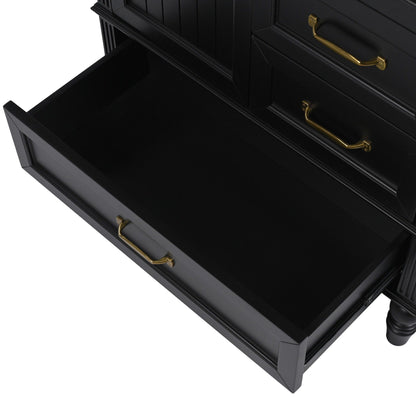 30" Bathroom Vanity With Sink, 3 Drawers, Adjustable Feet
