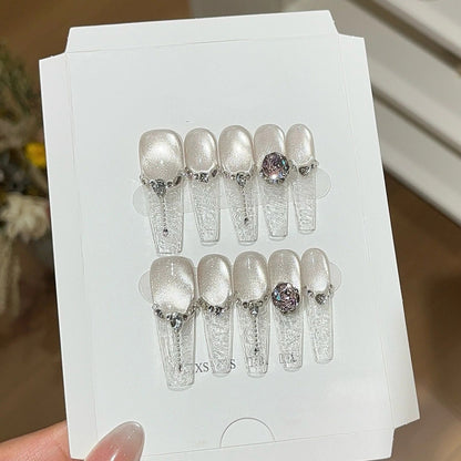 1014- Handmade press on nails fake nails removable