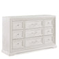 6 Drawer Storage Dresser Antique Wooden Bedroom Furniture - Antique White