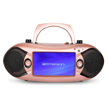 Emerson 7" Bluetooth DVD Boombox w AMFM Radio, Stereo Speakers & Multi-Media