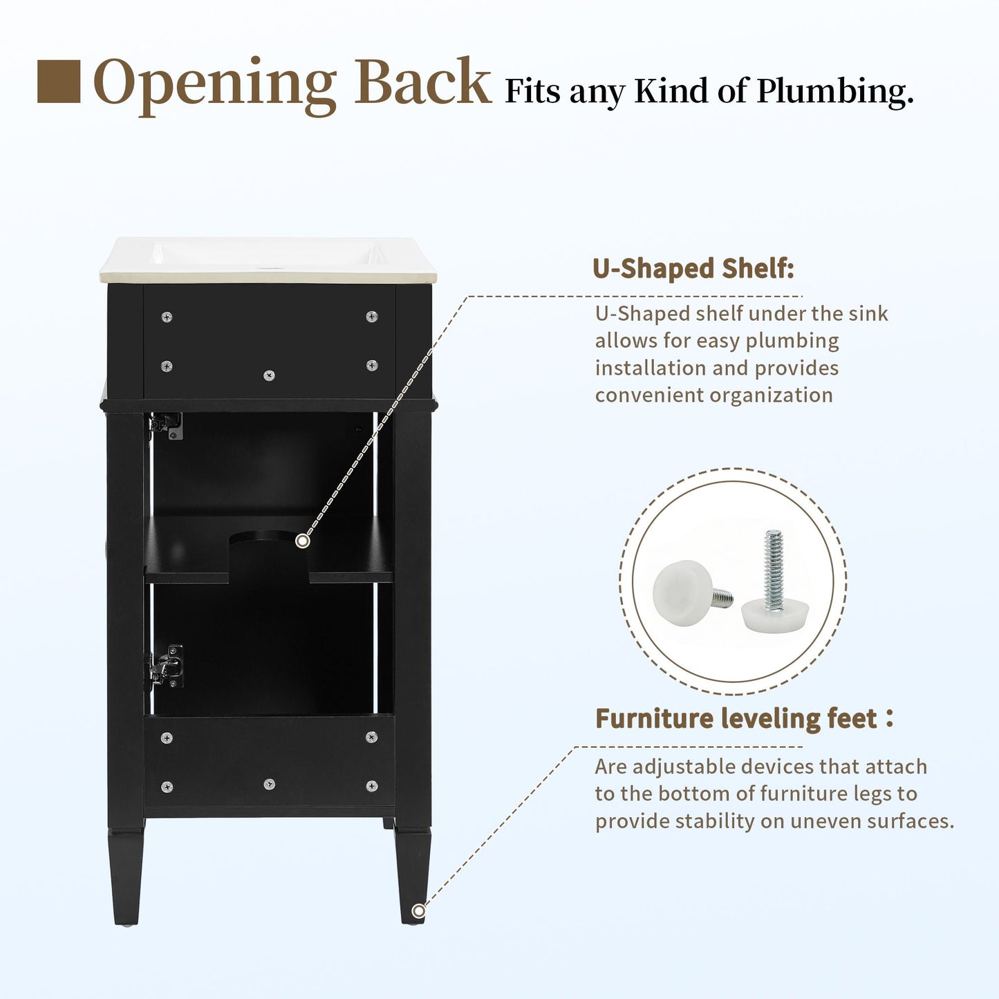 French Style Bathroom Vanity With Sink