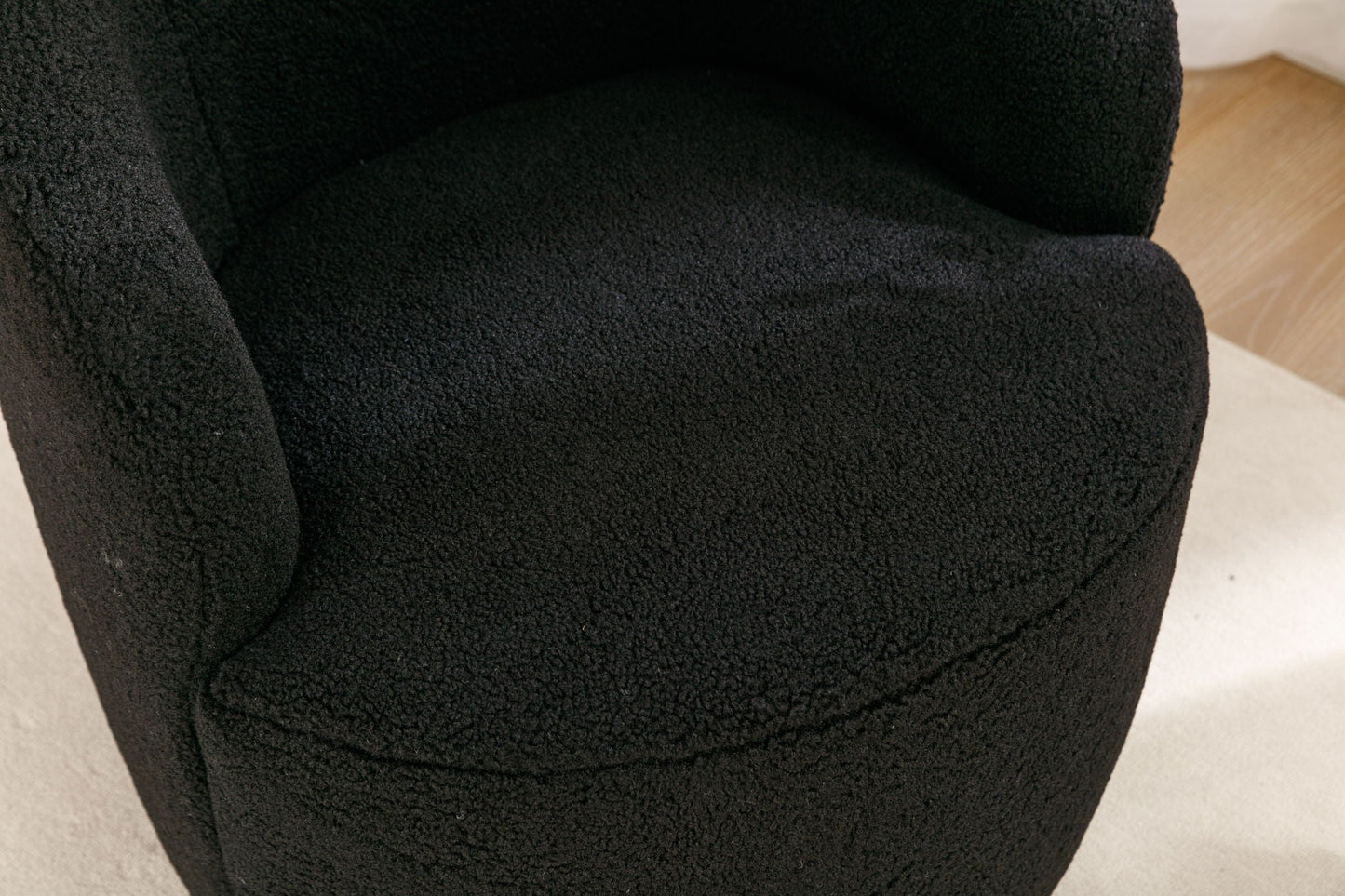 Teddy Fabric Swivel Accent Armchair Barrel Chair