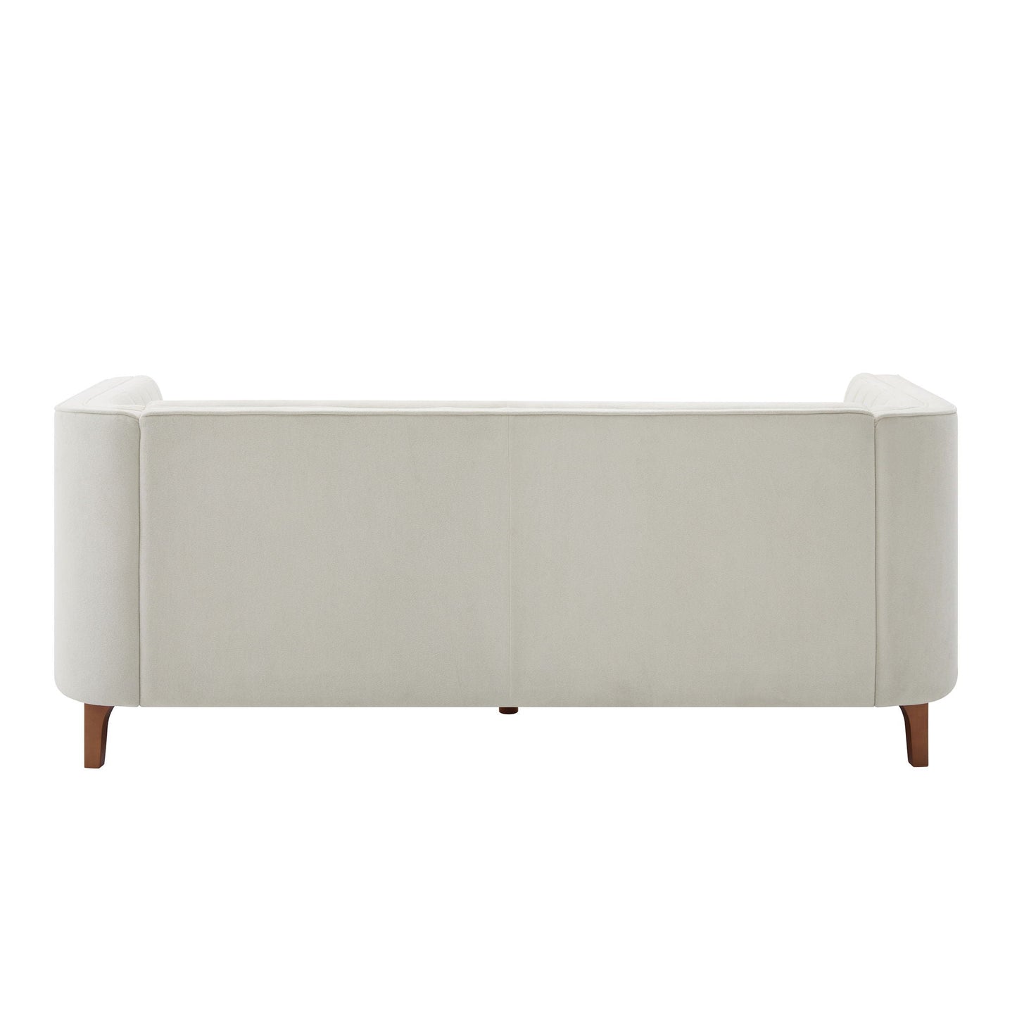 Modern 3 Seater Sofa Upholstered Couch with Curved Armrests