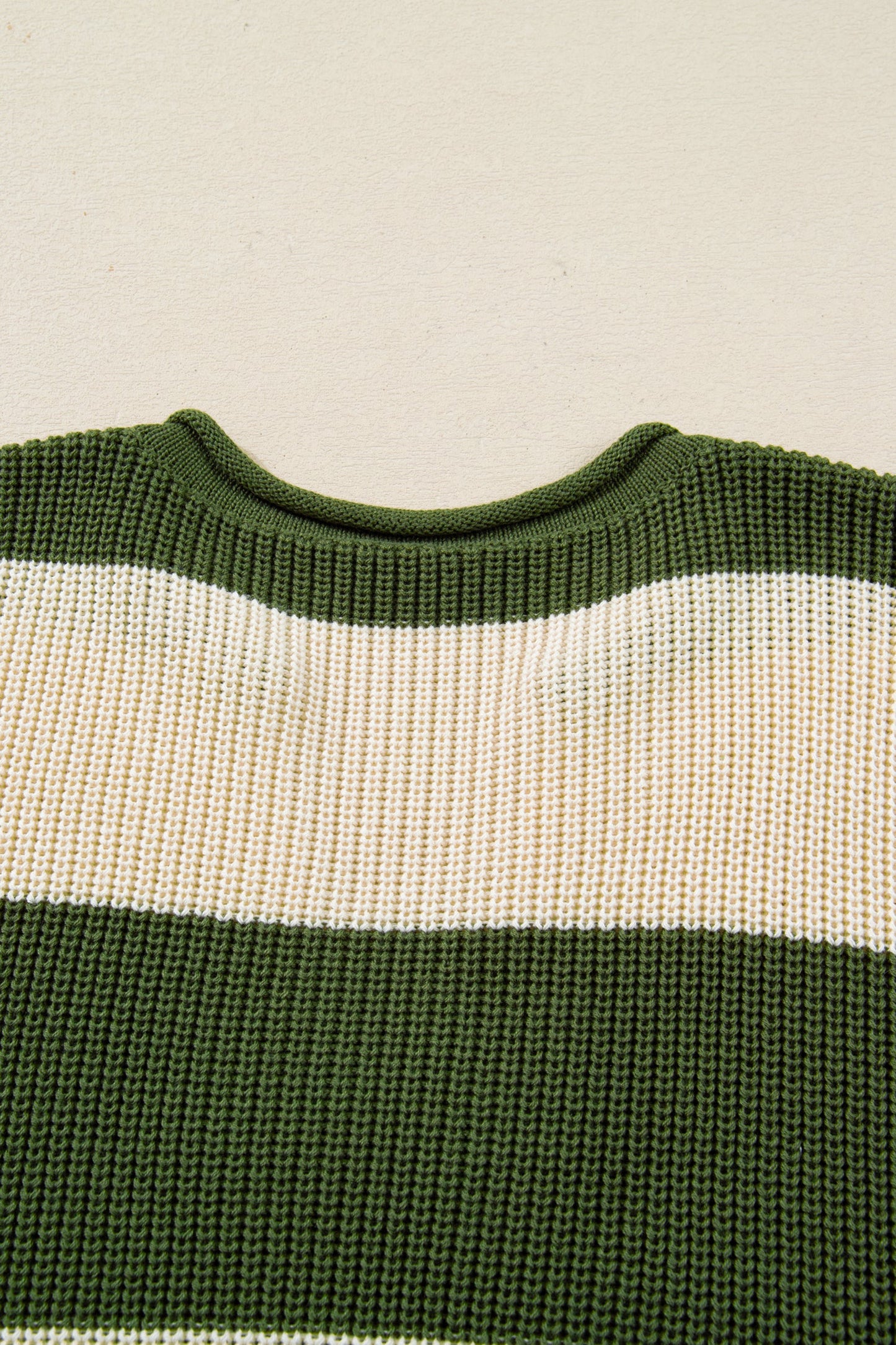 Violet Stripe Colorblock Notched PLUS Sweater
