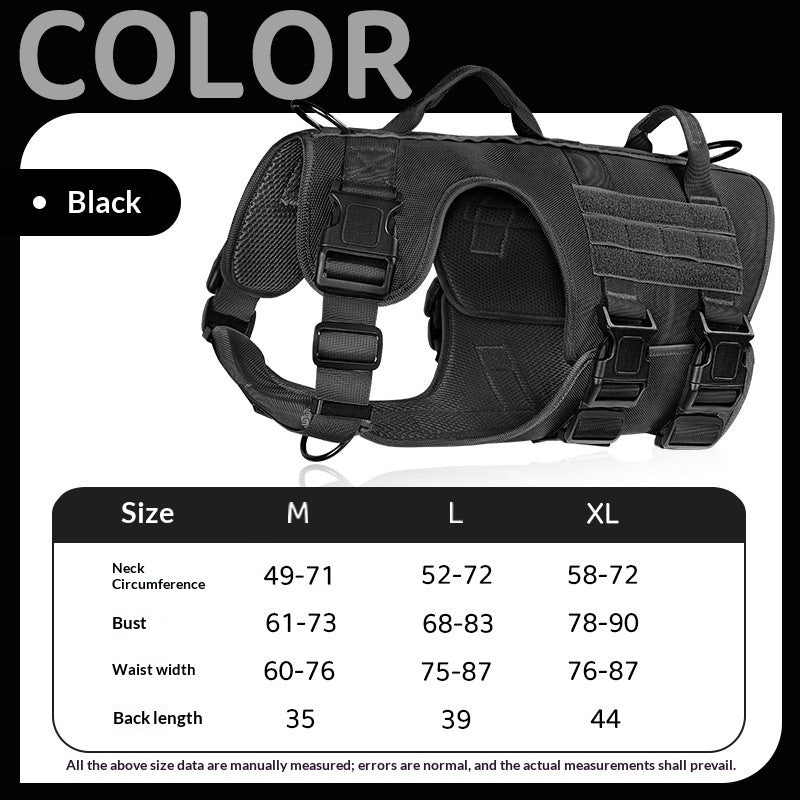 Dog Tactical Chest Harness With Multi-function Leash