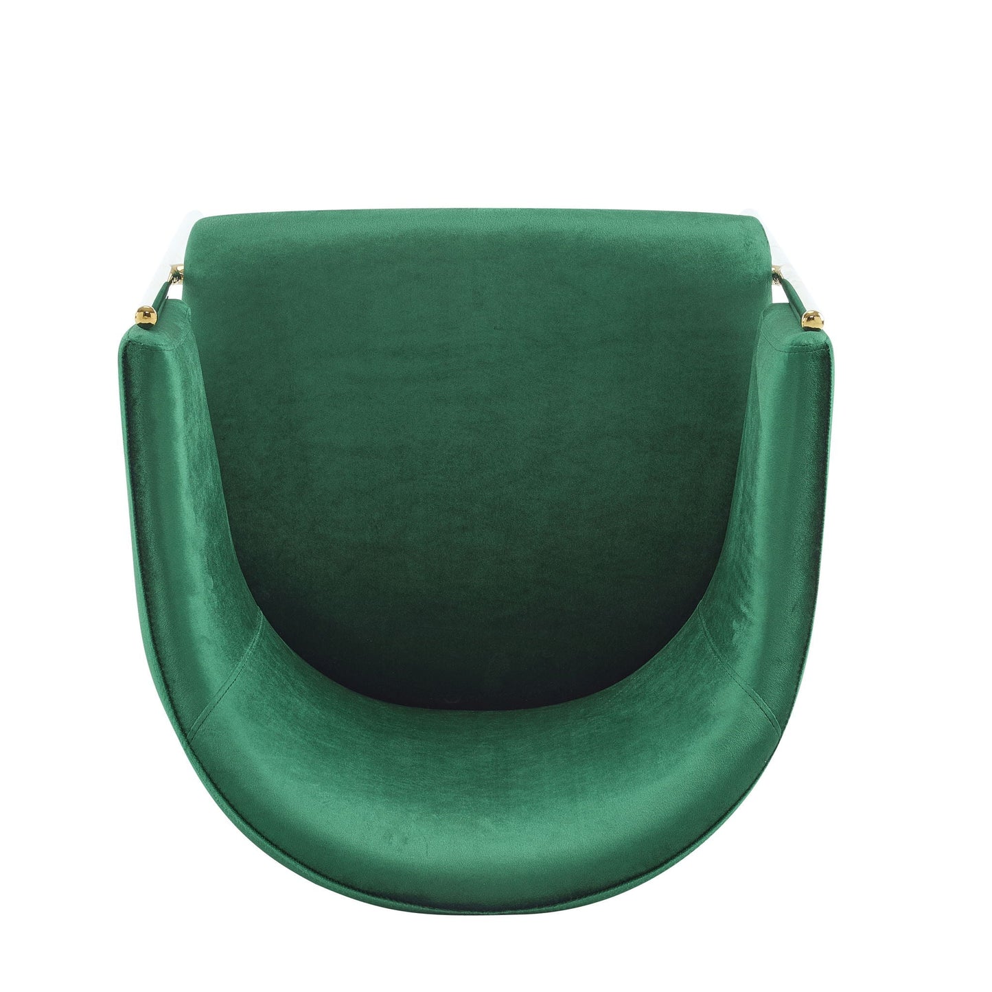 Modern Upholstered Dining Chair with Gold Metal Frame