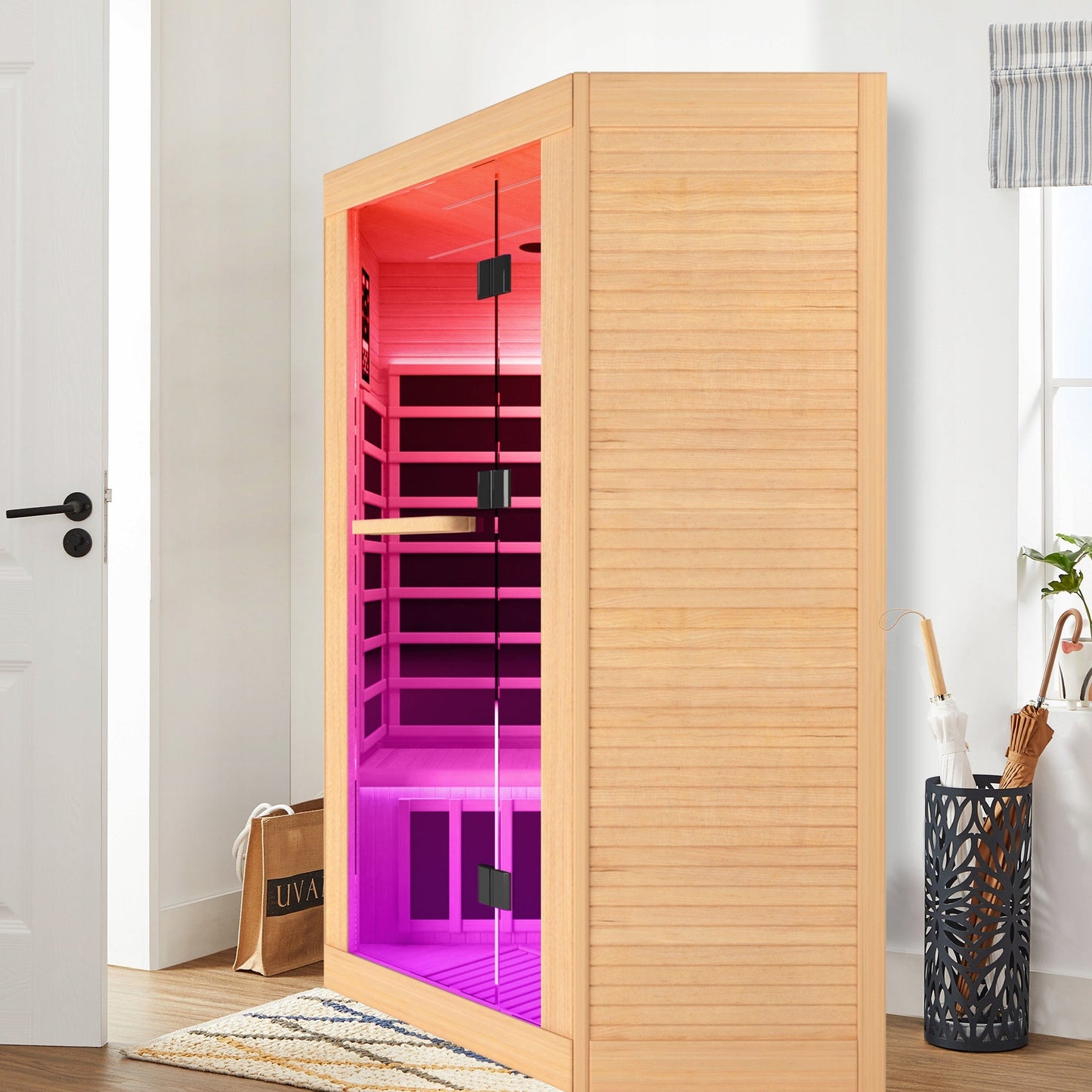 Canadian hemlock pentagonal double sauna