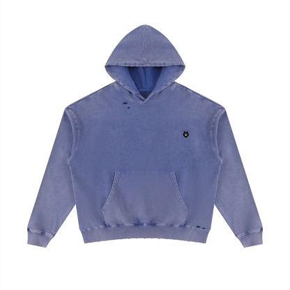 Loki & Ivy Unisex Mineral Wash Distressed Hoodie