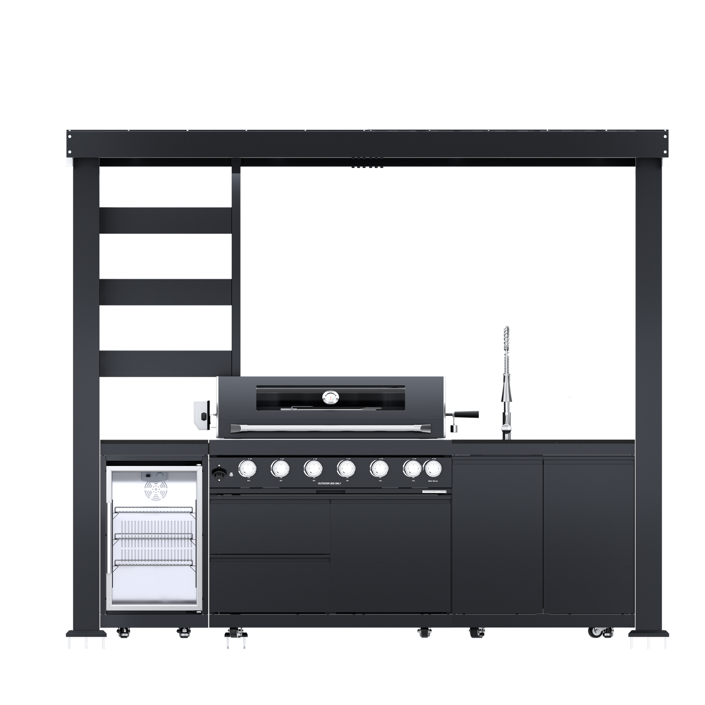 108-Inch 6-Burner Deluxe Outdoor Kitchen Grill