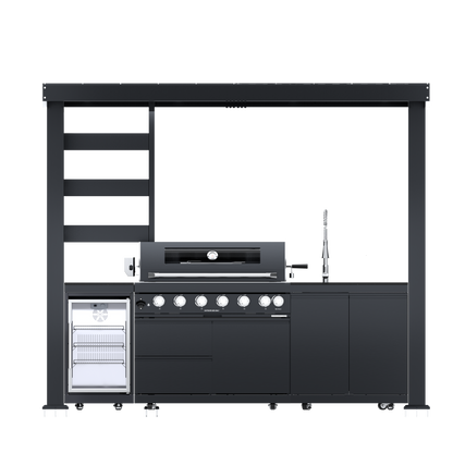 108-Inch 6-Burner Deluxe Outdoor Kitchen Grill