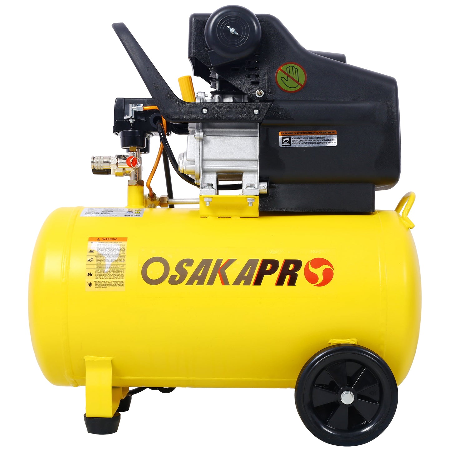 4.5HP Portable 13-Gallon Oil-Lubricated Air Compressor Tank