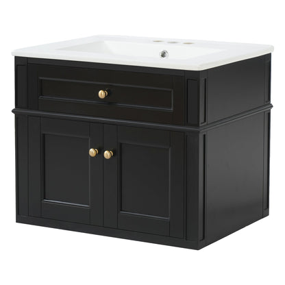 24" Wall Mounted Modern Bathroom Vanity