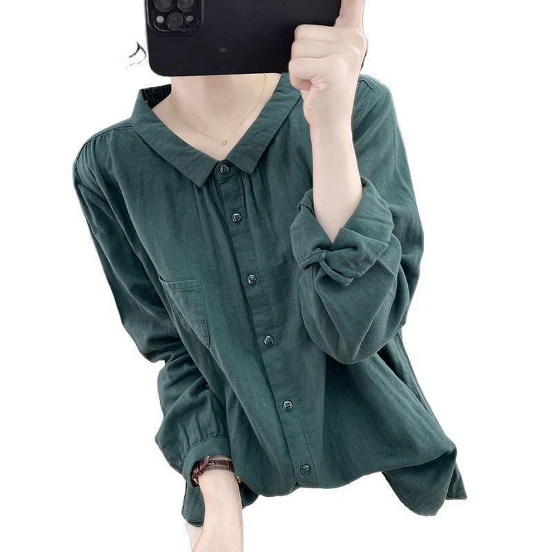 Springautumn Relaxed-fit Youth-boosting Slimming Top For Work