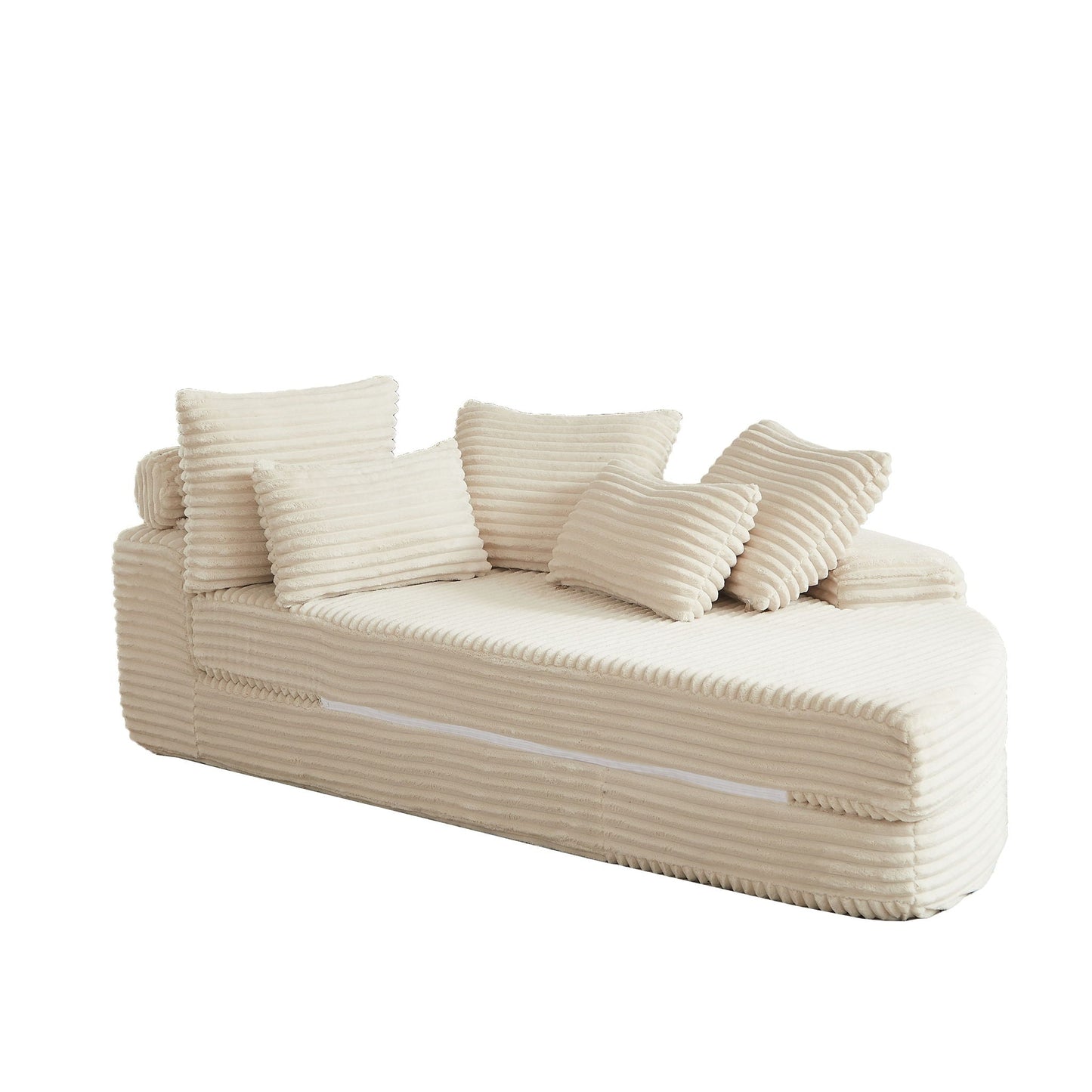 Semi Circular 2 In 1 Sofa Bed With Neck Pillow