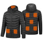 Heated Jacket with 8 Heating Zones & Detachable Hood
