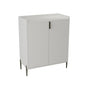2 Door Wine Bar Cabinet With Adjustable Shelf, Soft-Closing Hinges, And High Feet - White