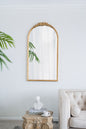 Wood Floor Mirror, Full Body Mirror Dressing Make Up Mirror For Bathroom