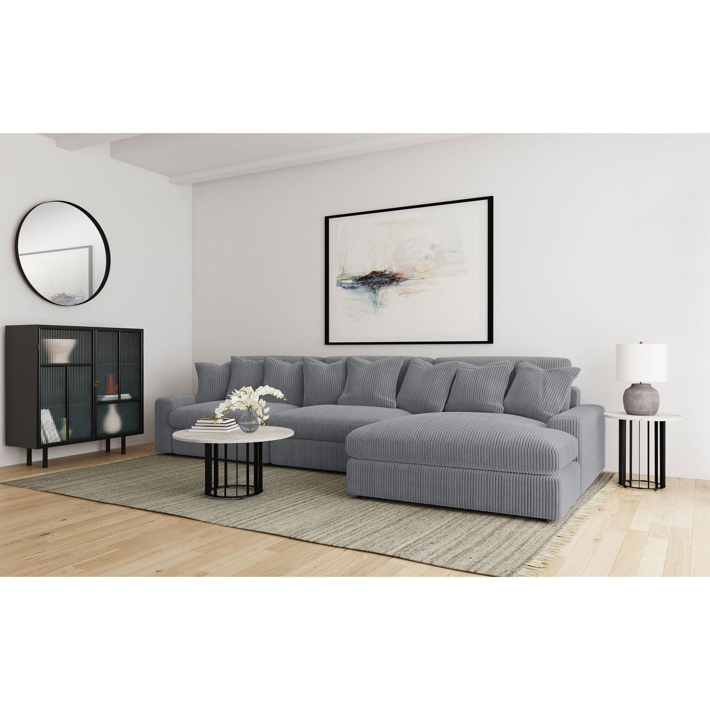 Cassidy - Upholstered Sectional Sofa With Reversible Cushions