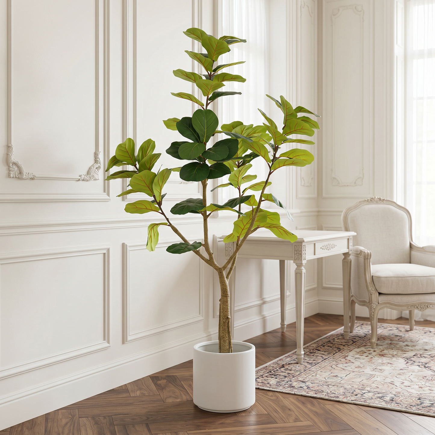6FT Artificial Fiddle Leaf Fig Tree, Realistic Faux Potted Plant