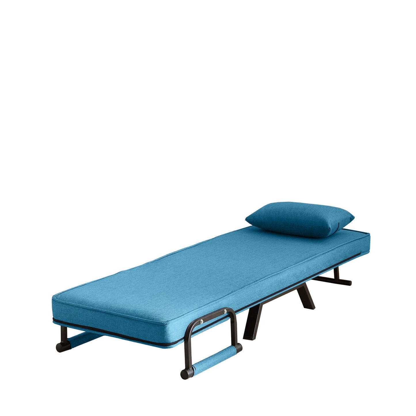 Convertible 5 In 1 Folding Chair Bed With Adjustable Backrest & Pillow