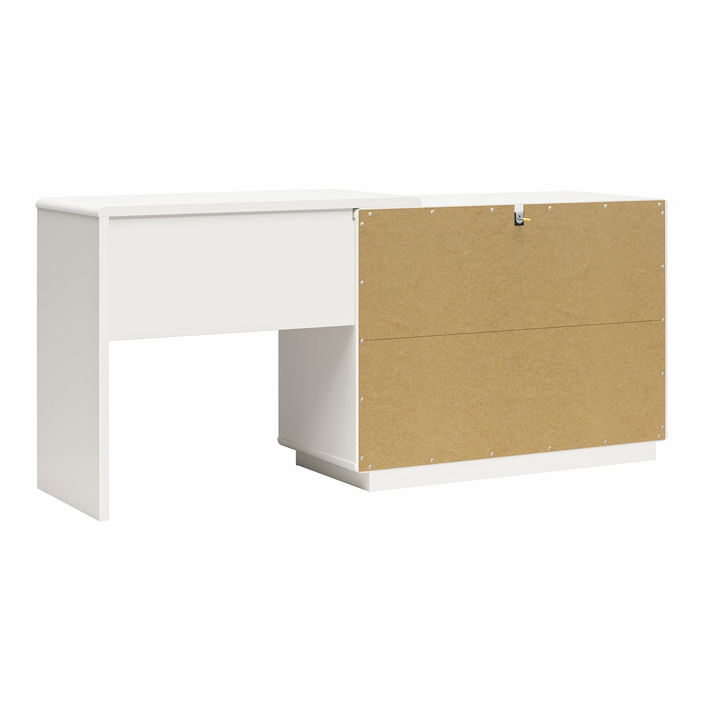 Valencia - 3 Drawer Dresser And Desk - Taupe
