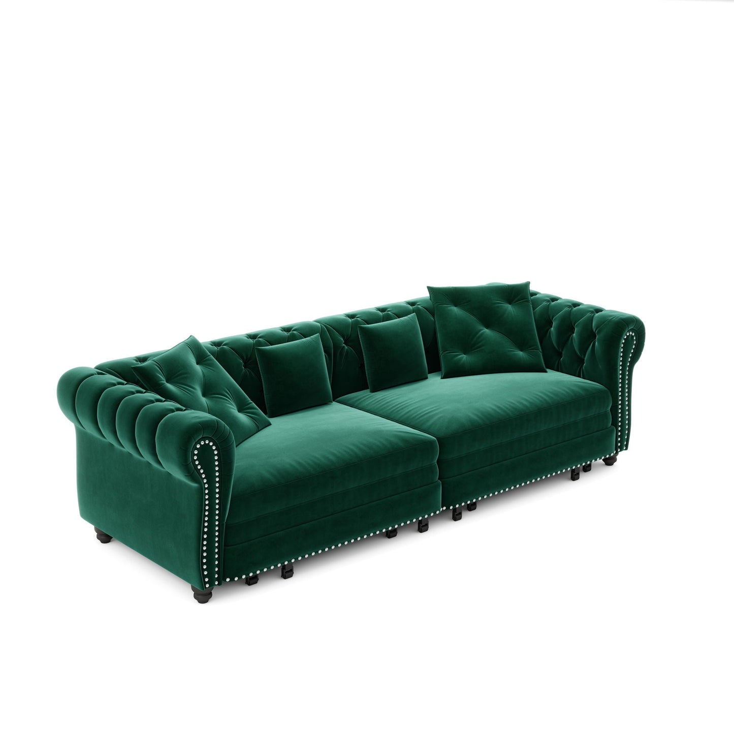 3 In 1 Pull Out Convertible Sleeper Sofa Bed, King Size, Chaise Lounge