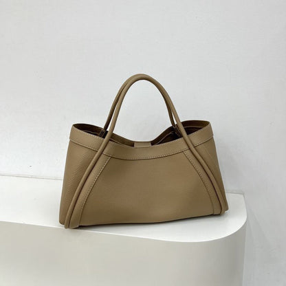 Large capacity top handle bag, casual minimalist popular versatile tote purse, retro commuter tote bag, shoulder bag with crossbody strap