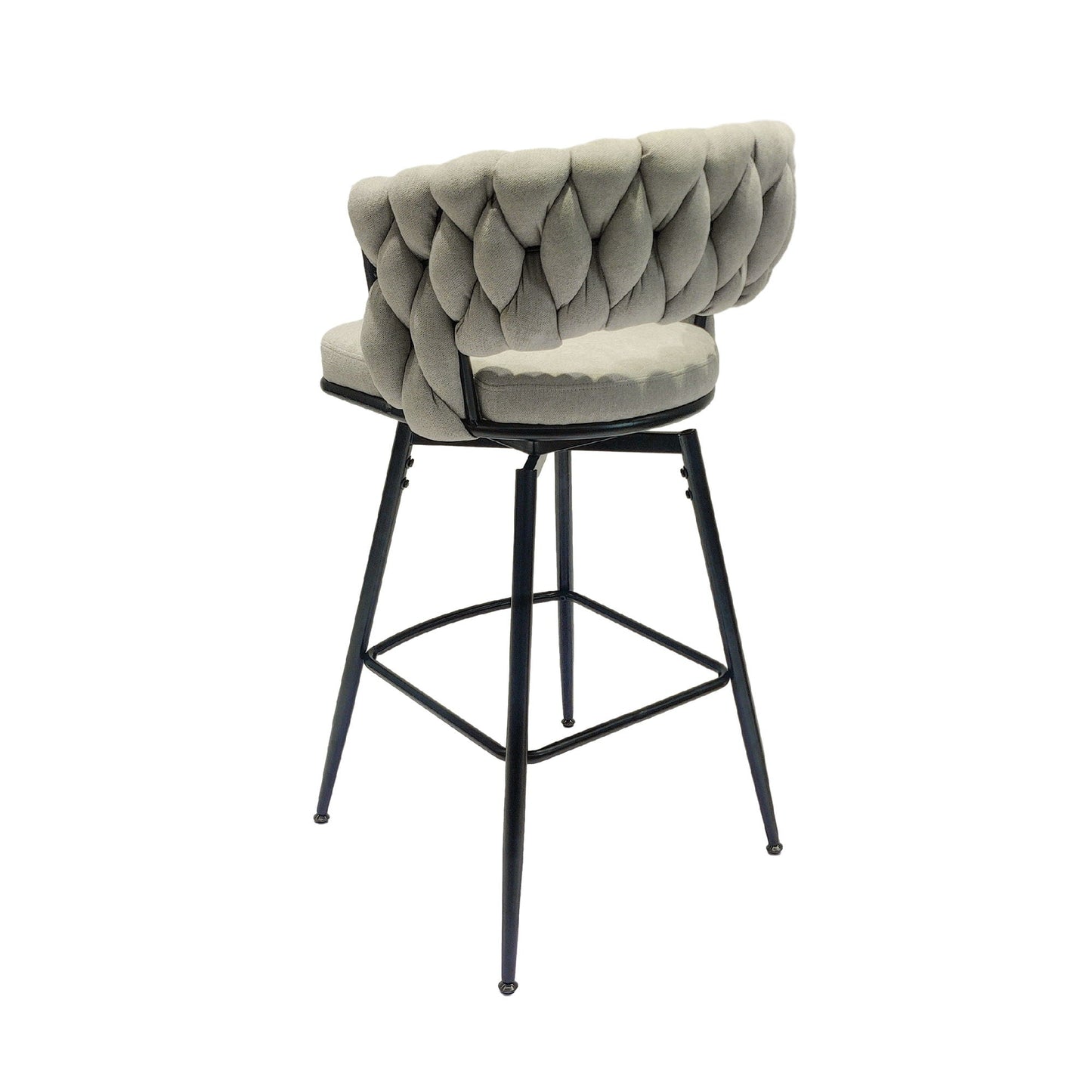 Bar Stool 360 Swivel With Back Footrest