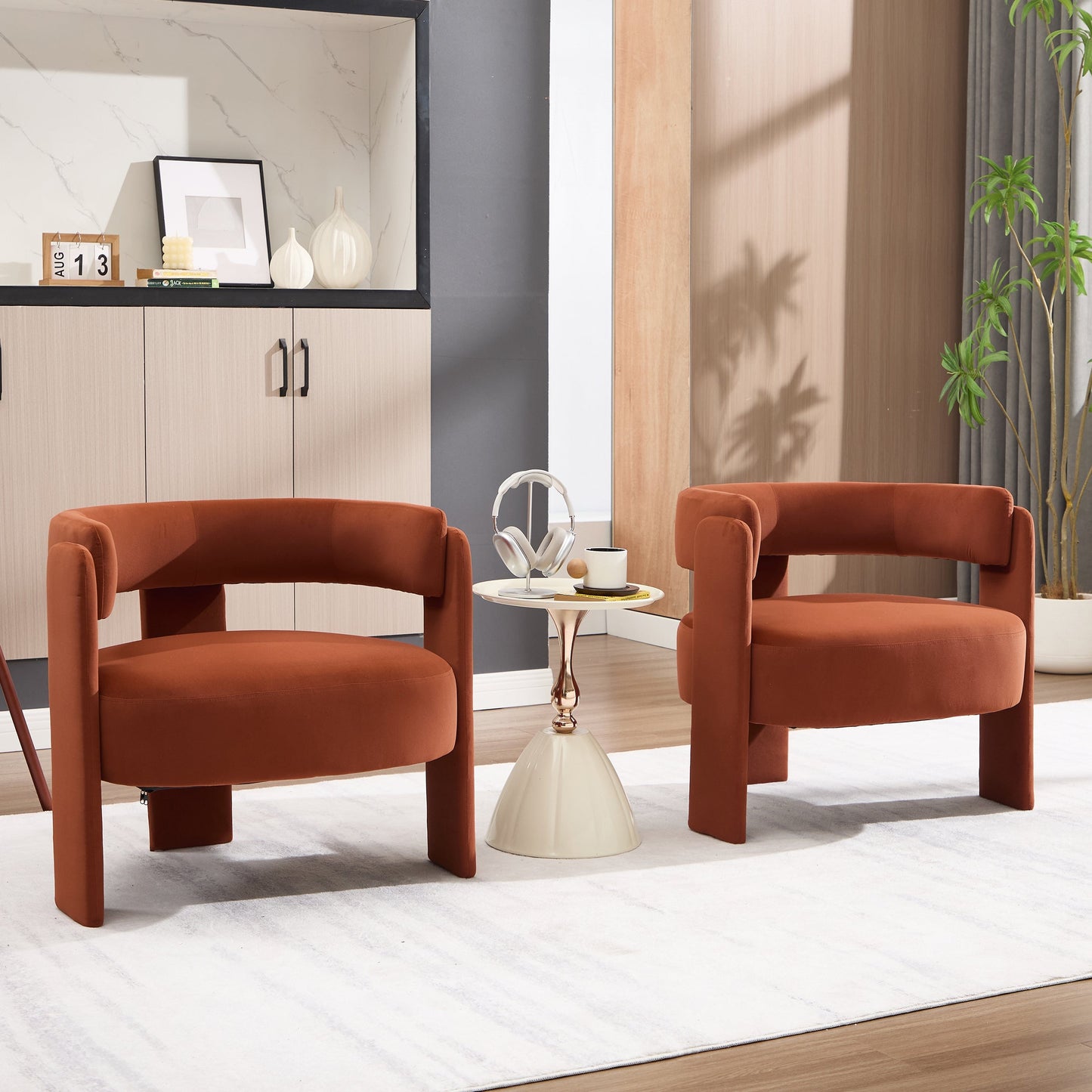Accent Chair for Living Room, Velvet Comfy Single Sofa Chair