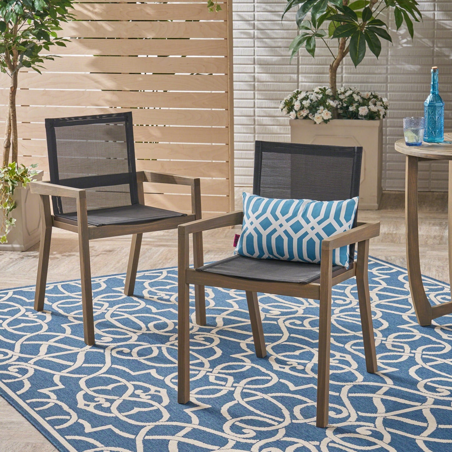 Belfast - Dining Chair With Acacia Wood Frame And Seating (Set of 2)