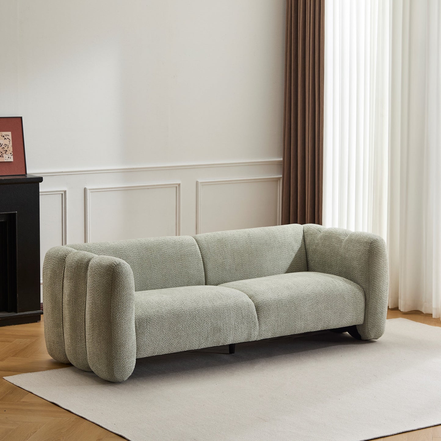 Tonson 83" 3-Seater Boucle Sofa with Wave Design
