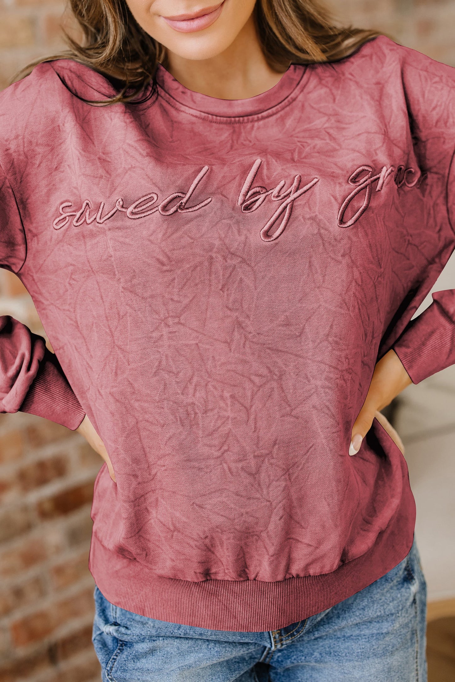 Kaia Mineral Wash Loose Sweatshirt