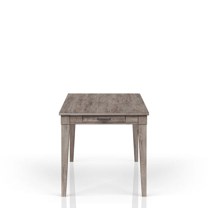Rustic Dining Table 2 Storage Drawers And Leaf - Gray