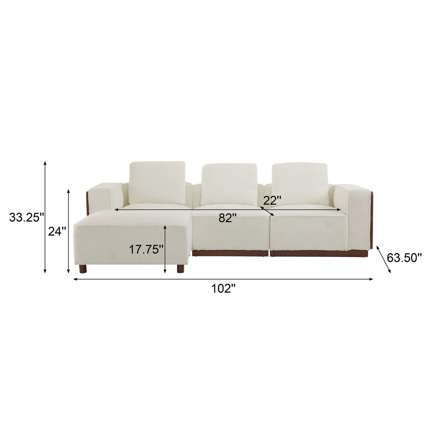 Chita Modular Sectional Sofa With Larger Seats