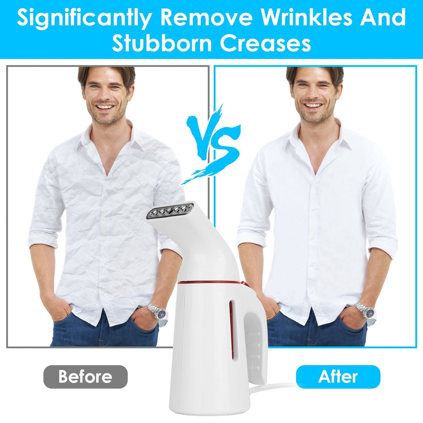 700W Garments Steamer Portable Handheld Steamer Travel Electric Steamer for Garments Clothing Wrinkles Remover 30S Heat Up 150ML Water Tank