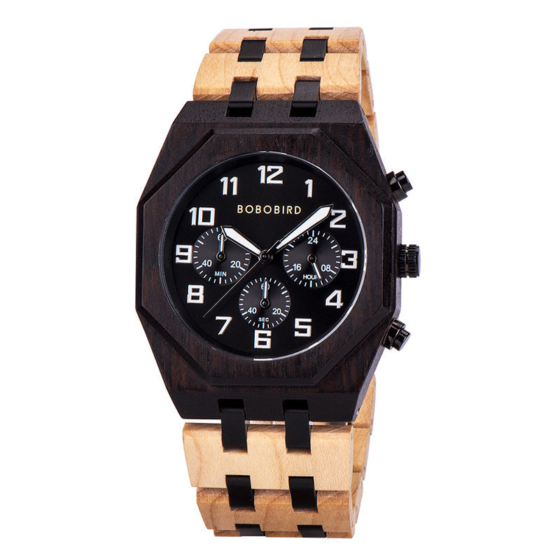 Wooden Watch T92 Quartz Decoration