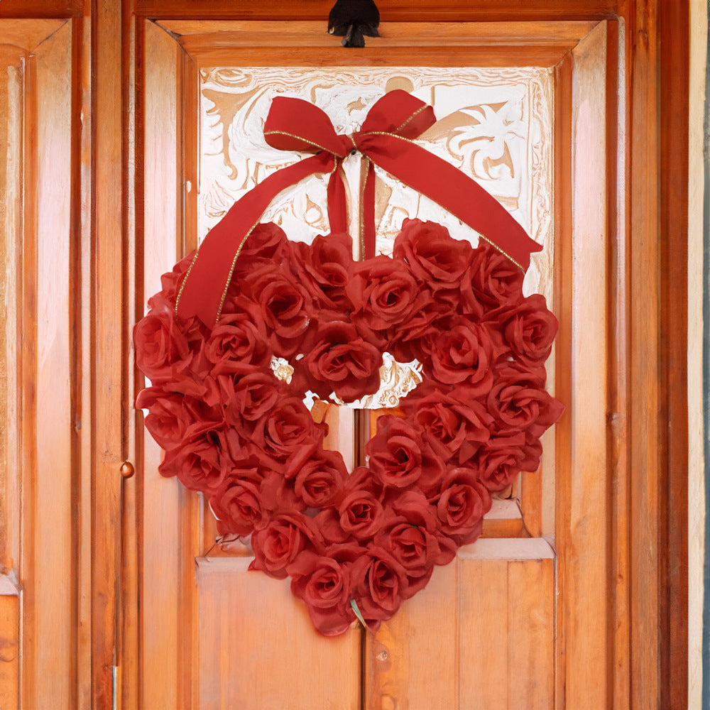 Decorative Ornaments Supplies Wedding Scene Props New Valentine's Day Rose Love Garland