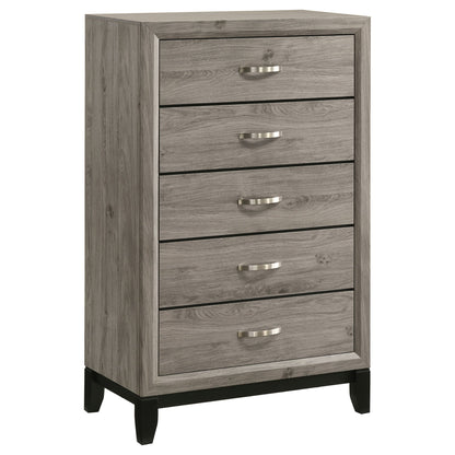 Valen 5-drawer Bedroom Chest of Drawers Light Taupe