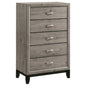 Valen 5-drawer Bedroom Chest of Drawers Light Taupe