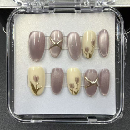 1046- Handmade press on nails fake nails removable