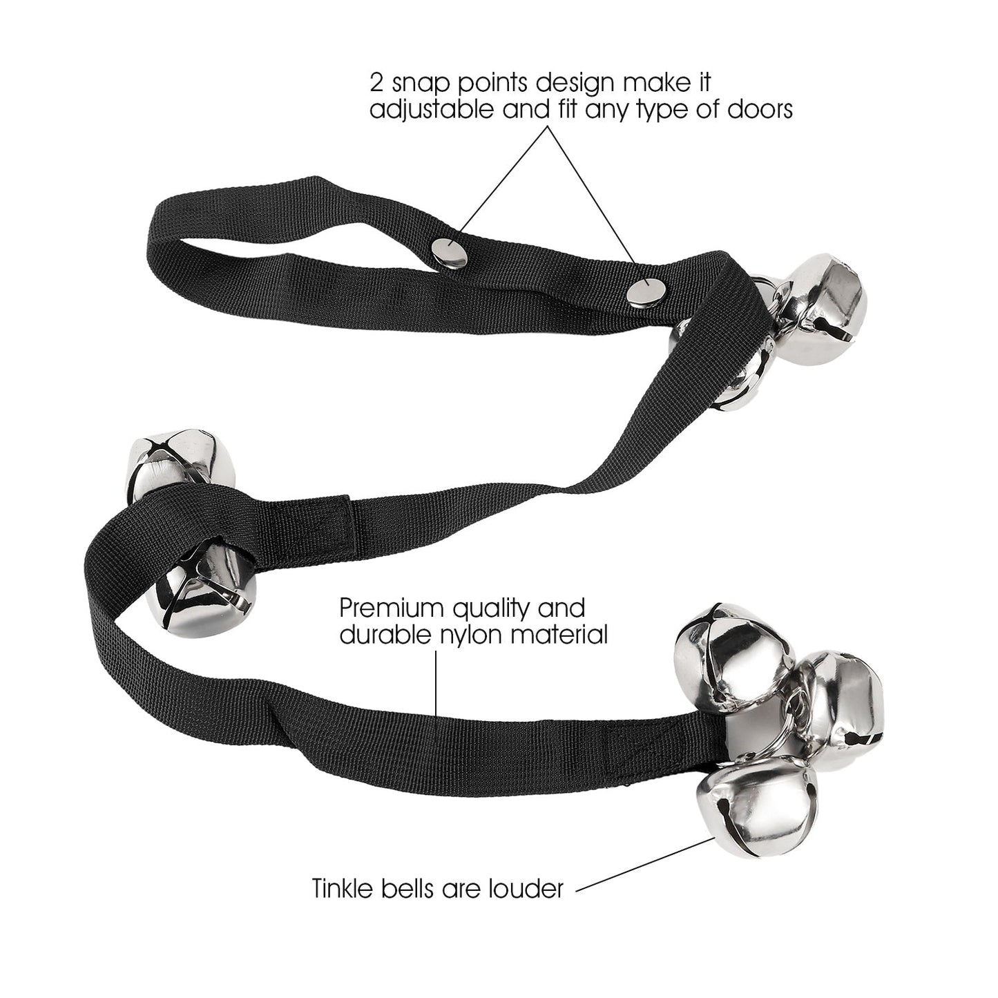 Dog Doorbells Adjustable Pet Doorbells Dog Potty Bells for Dog Training 7 Extra Large Loud 1.4Ó DoorBells