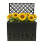 Tall Metal Planter with Trellis