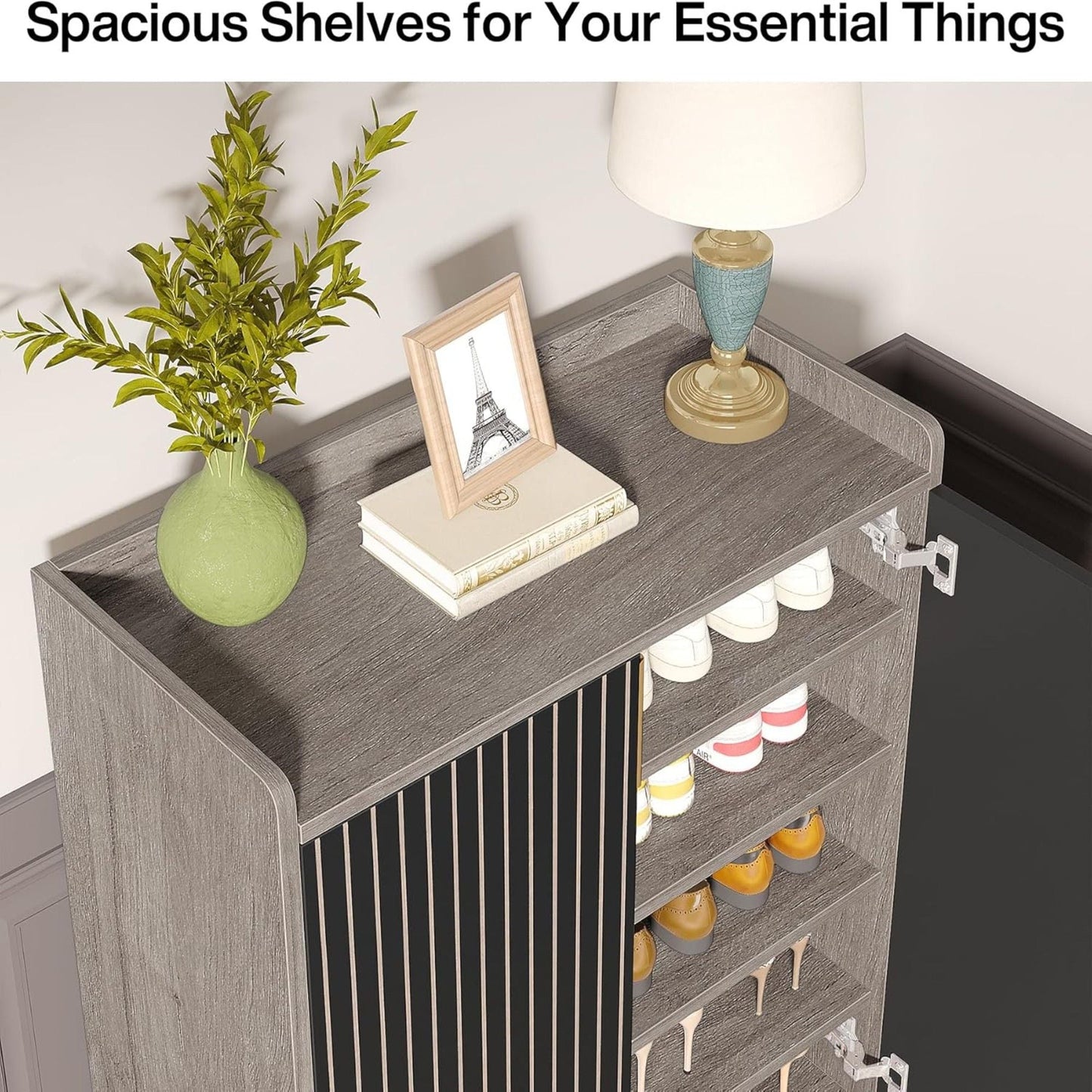 5 Tiers Shoe Storage Organizer With Doors