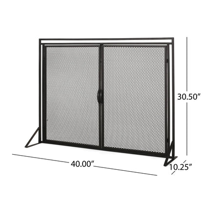 Samantha Iron Fireplace Screen 2 Door Design